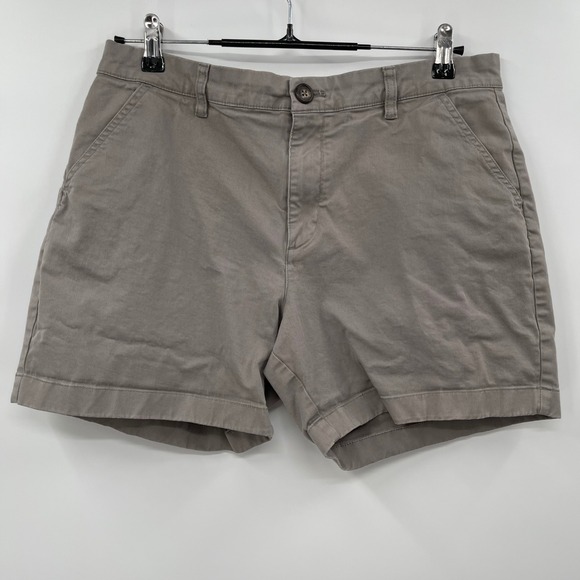Chubbies Mens 34 Casual Shorts Khaki gray Flat Front Pockets - Picture 1 of 9